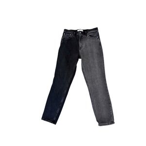 Abercrombie & Fitch The Skinny‎ High Rise Two Tone Black Gray Jeans